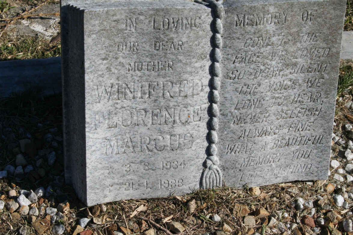 MARCUS Winifred Florence 1934-1988