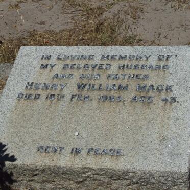 MACK Henry William -1965