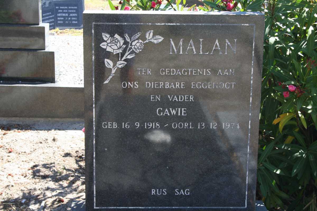 MALAN Gawie 1918-1974