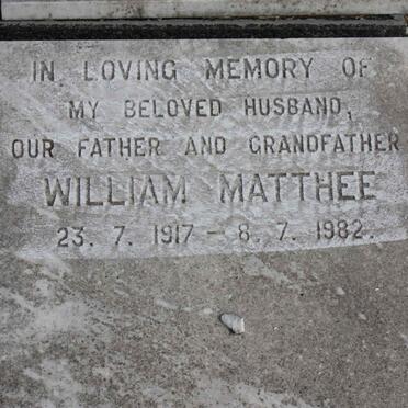 MATTHEE William 1917-1982