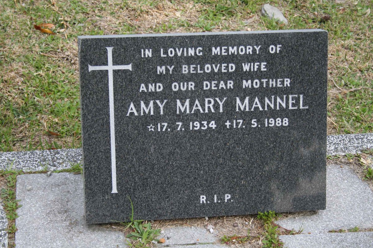 MANNEL Amy Mary 1934-1988
