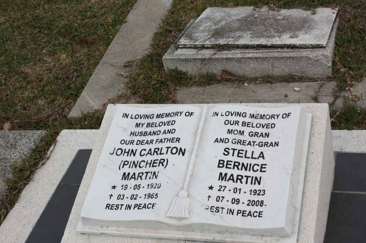 MARTIN John Carlton 1920-1965 & Stella Bernice 1923-2008