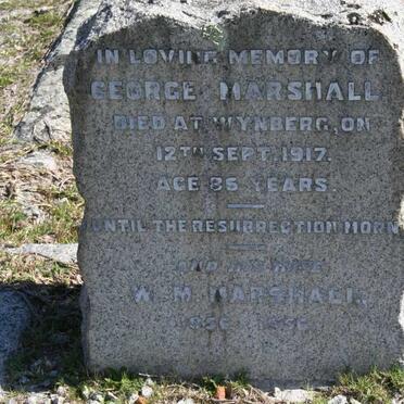 MARSHALL George -1917 & W.M. 1855-1956