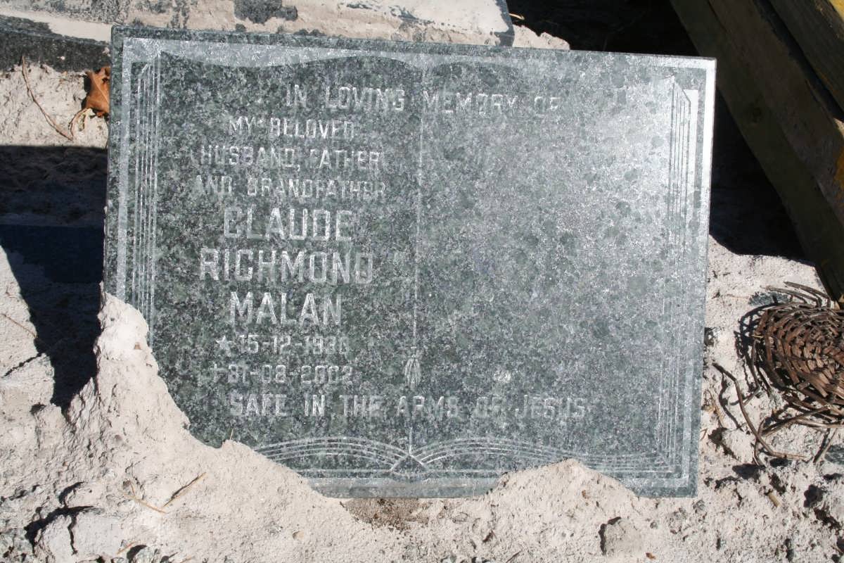 MALAN Claude Richmond 1930-2002