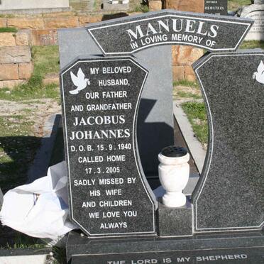 MANUELS Jacobus Johannes 1940-2005