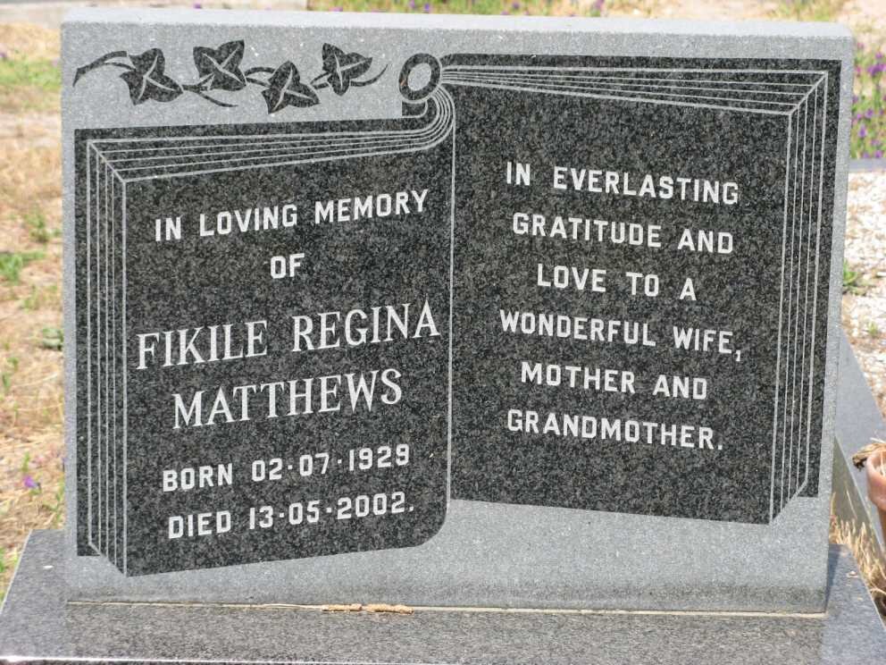 MATTHEWS Fikile Regina 1929-2002