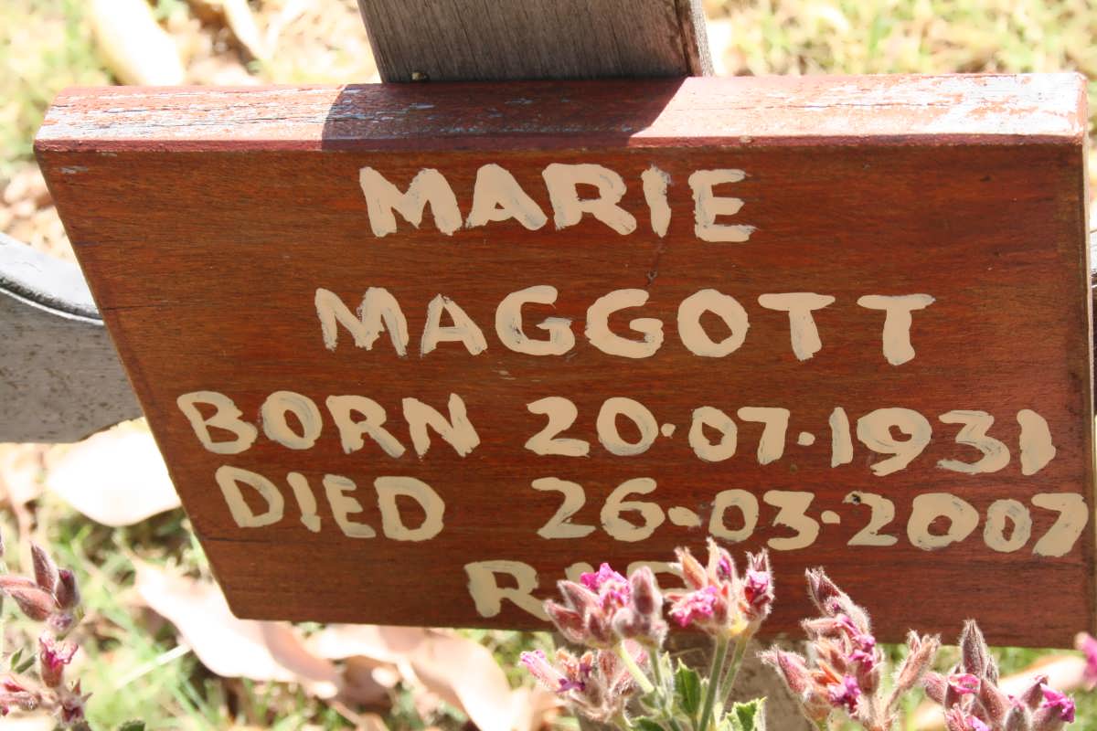 MAGGOTT Marie 1931-2007