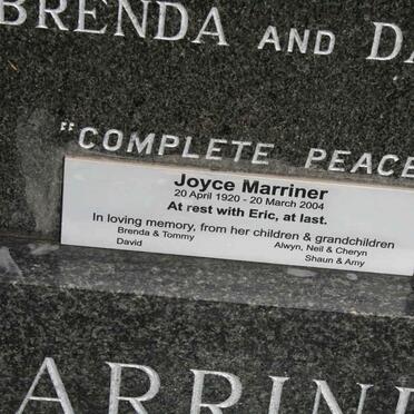 MARRINER Eric Gordon 1918-1971 & Joyce 1920-2004