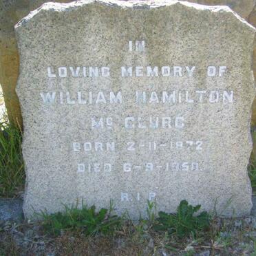 MCGLURG William Hamilton 1872-1950