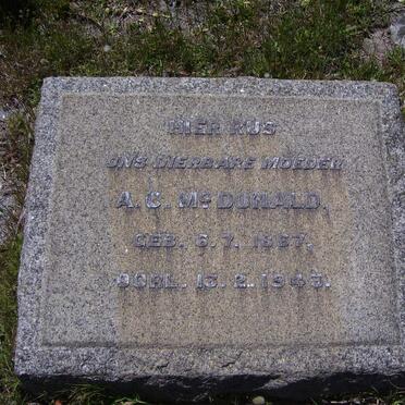 MCDONALD A.C. 1867-1943