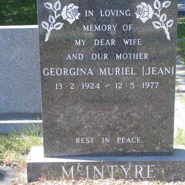 MCINTYRE Georgina Muriel 1924-1977 