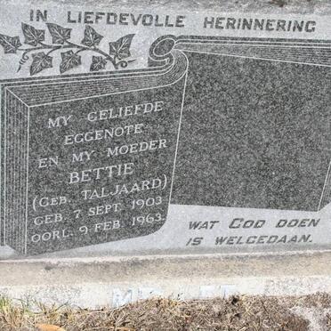 MELLET Bettie nee TALJAARD 1903-1963