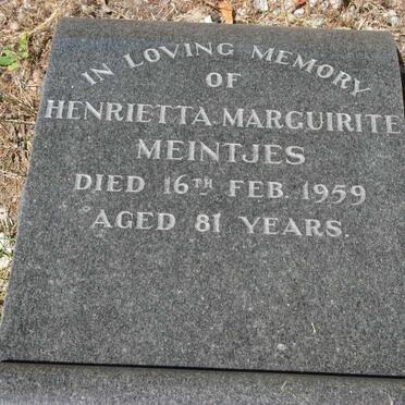 MEINTJES Henrietta Marguirite -1959