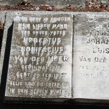 MEER Hubertus Bonifacius, van der 1915-1967 & Frieda Johanne Luise 1916-1986