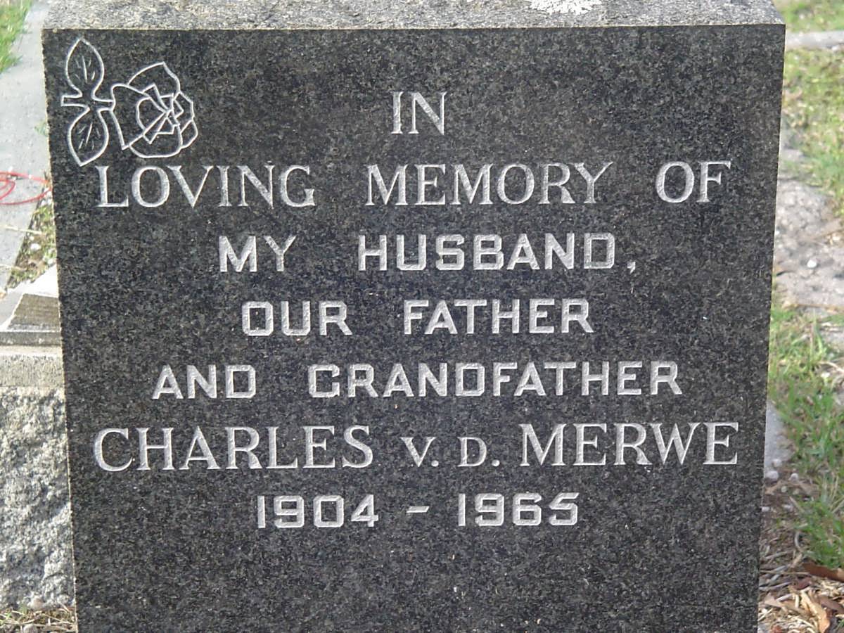 MERWE Charles, v.d. 1904-1965