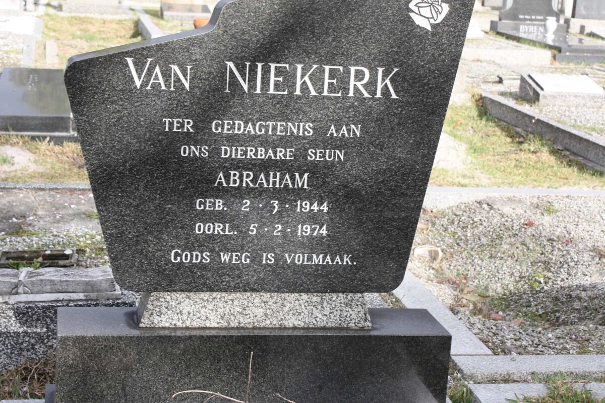 NIEKERK Abraham, van 1944-1974
