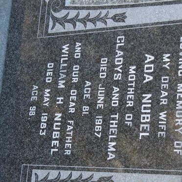 NUBEL William H. -1983 &amp; Ada -1967