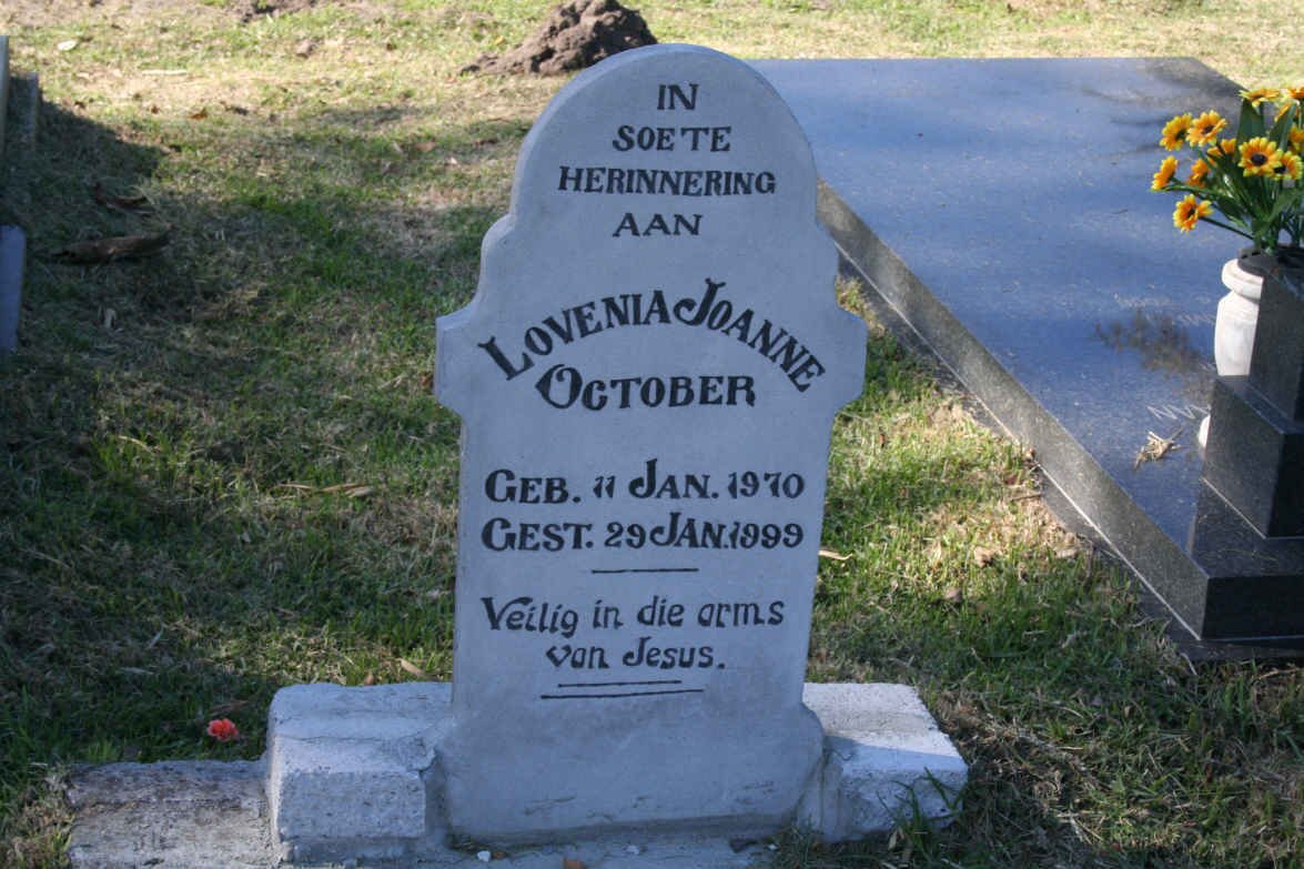 OCTOBER Lovenia Joanne 1970-1999
