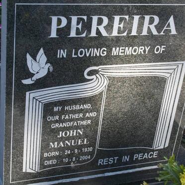 PEREIRA John Manuel 1930-2004