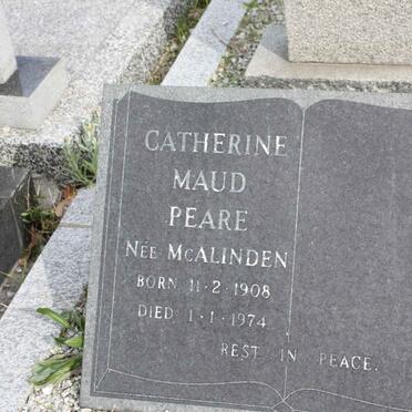 PEARE Catherine Maud nee McALINDEN 1908-1974