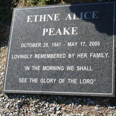 PEAKE Ethne Alice 1941-2005