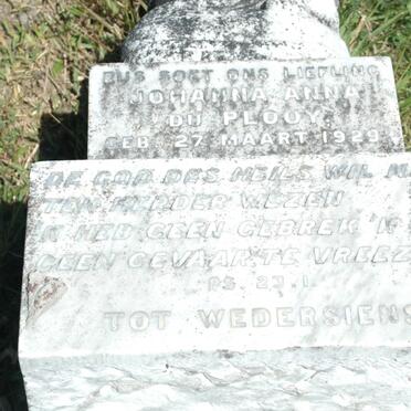 PLOOY Johanna Anna, du -1929