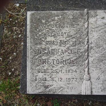 PRETORIUS Susanna J.E. 1894-1972
