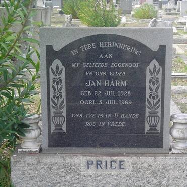 PRICE Jan Harm 1928-1969