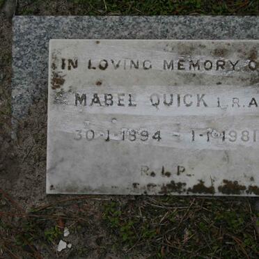 QUICK Mabel 1894-1981