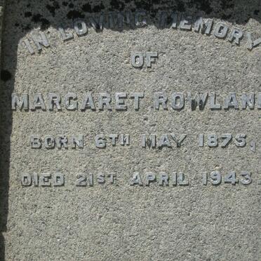 ROWLAND Margaret 1875-1943