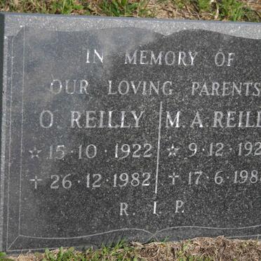 REILLY O. 1922-1982 &amp; M.A. 1923-1988
