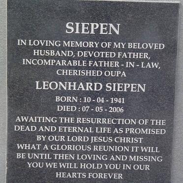 SIEPEN Leonhard 1941-2006