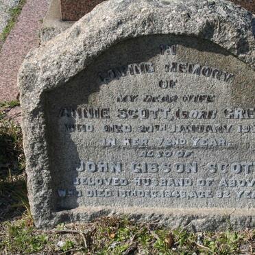 SCOTT John Gibson -1946 &amp; Annie GREIG -1934
