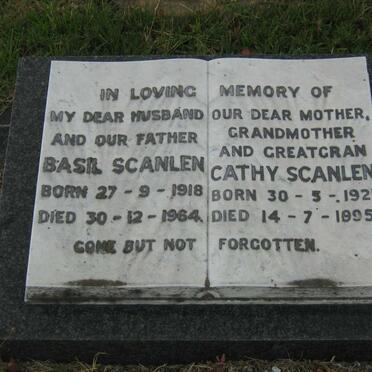 SCANLEN Basil 1918-1964 &amp; Cathy 1921-1995