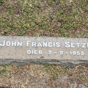 SETZKORN John Francis -1953