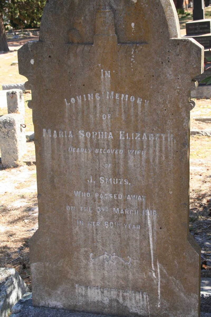 SMUTS Maria Sophia Elizabeth -1916