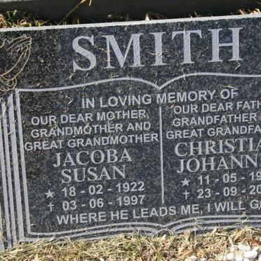 SMITH Christian Johannes 1926-2000 &amp; Jacoba Susan 1922-1997
