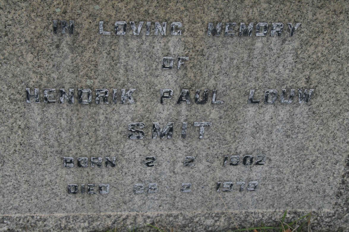 SMIT Hendrik Paul Louw 1902-1979