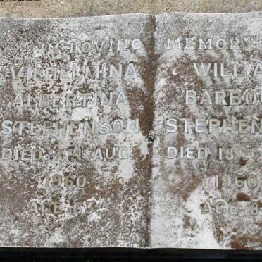 STEPHENSON William Barbour -1960 &amp; Wilhelmina Albertina -1960