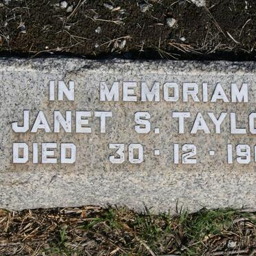 TAYLOR Janet S. -1963