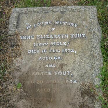 TOUT George -1934 &amp; Anne Elizabeth INGLE -1932