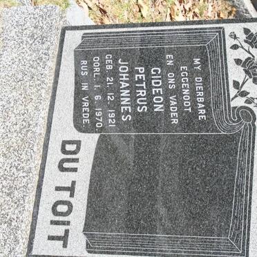 TOIT Gideon Petrus Johannes, du 1921-1970