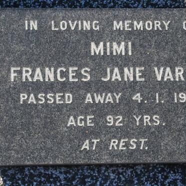 VARIAN Mimi Frances Jane -1970