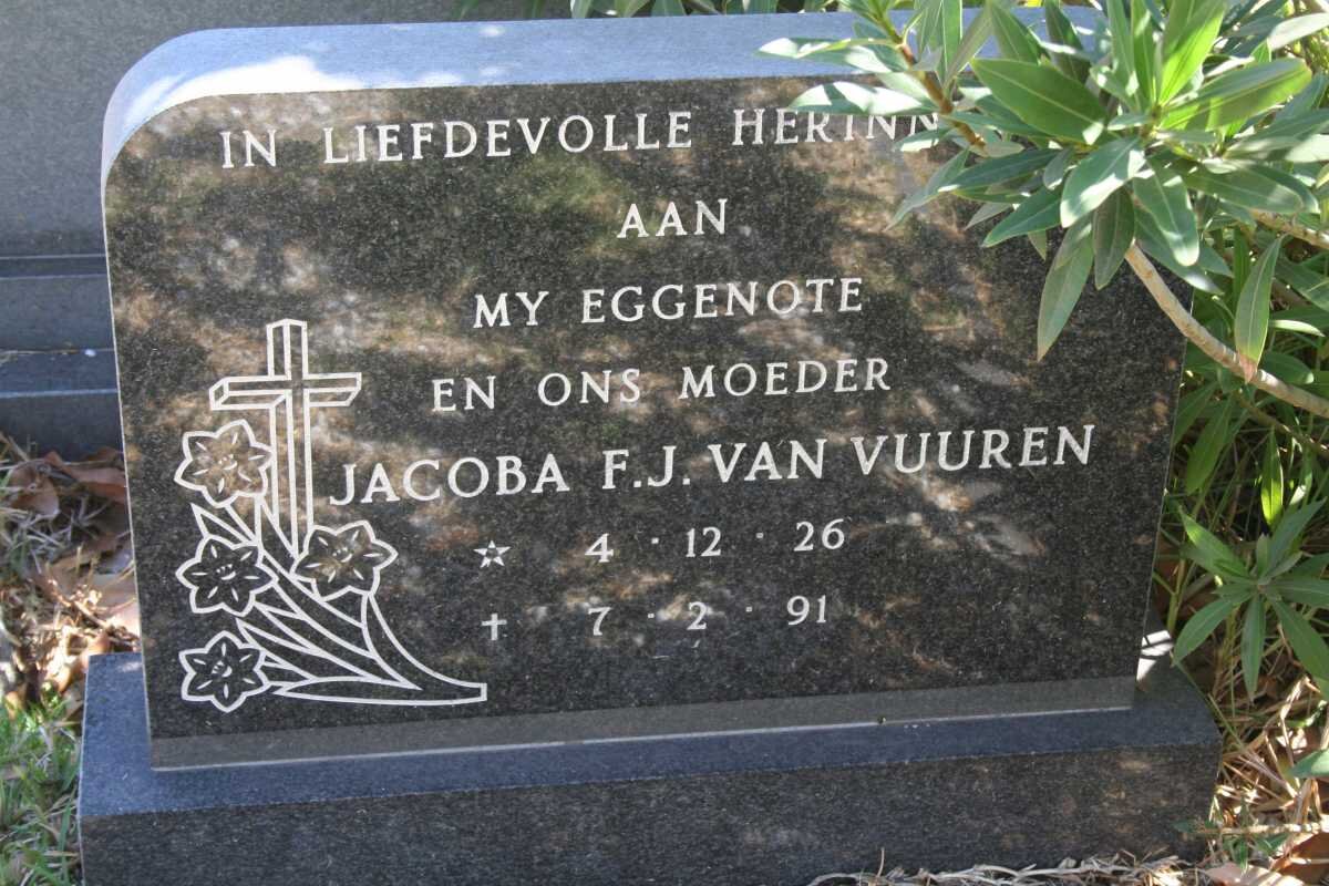 VUUREN Jacoba F.J., van 1926-1991