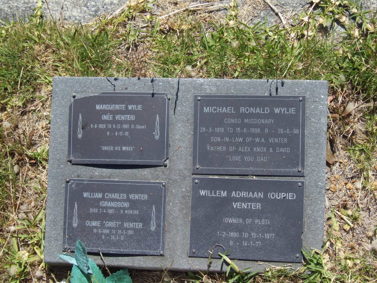 VENTER Willem Adriaan 1890-1977 &amp; Griet 1890-1951