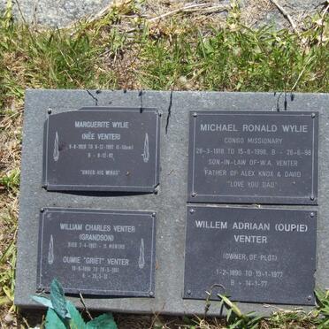 VENTER Willem Adriaan 1890-1977 &amp; Griet 1890-1951