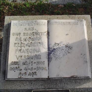 VERBURG Elizabeth Francina 1915-1965