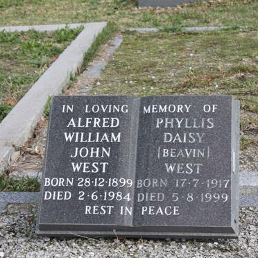 WEST Alfred William John 1899-1984 &amp; Phyllis Daisy BEAVIN 1917-1999