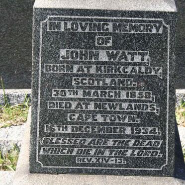 WATT John 1858-1934