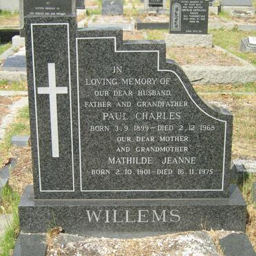 WILLEMS Paul Charles 1899-1968 &amp; Mathilde Jeanne 1901-1975